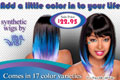 An ad uploaded to the Ebonyline Facebook fan page to promote color wigs.